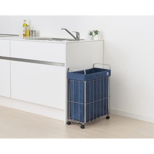 ランドリーバスケット 折りたたみ ネイビー