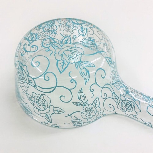 手おけ洗面器クリアローズ手桶ライトブルー×2