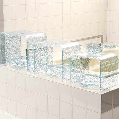 風呂椅子 クリアローズ 25cm ライトブルー