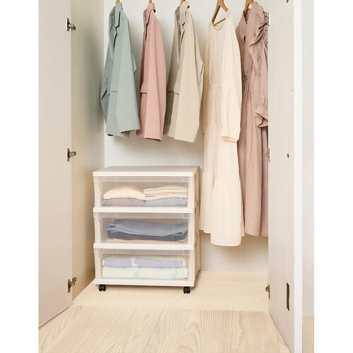 チェスト ストッカーワイド 組立式 3段