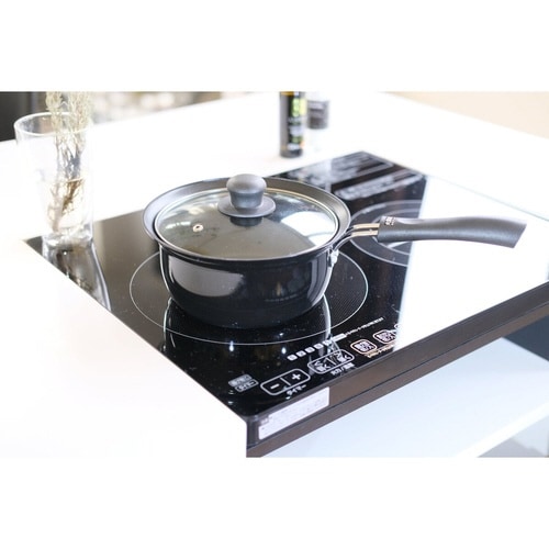 片手鍋 16cm IH対応 ガラス蓋付き×2