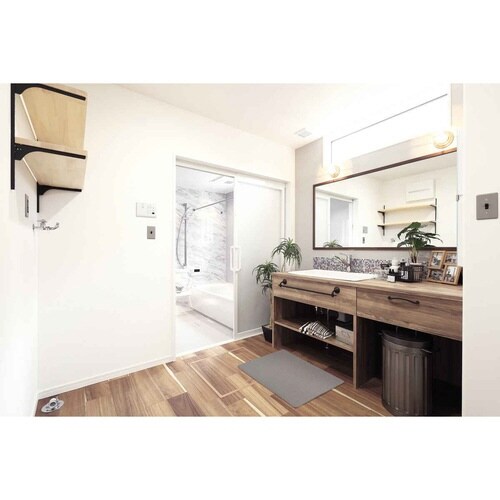 キッチンマット ズボラ フロアマット グレー×2