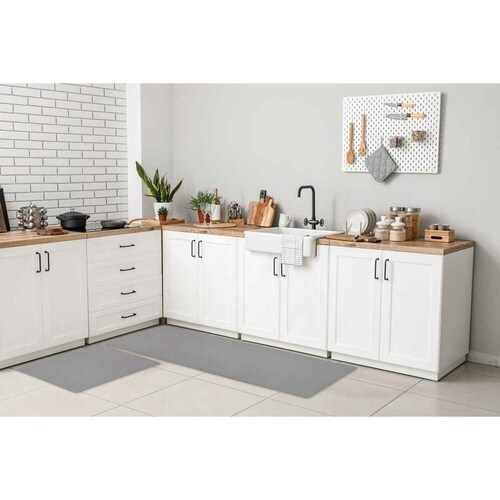 キッチンマット ズボラ フロアマット グレー×2