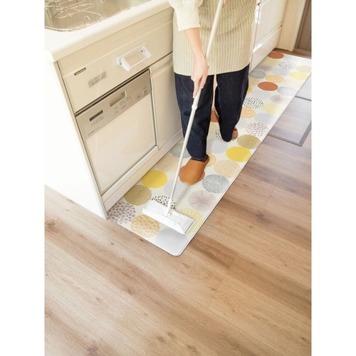 キッチンマット 拭けるインテリアマット ドット