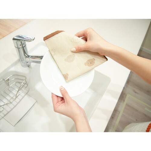 かや織ふきん 同柄3枚セット 顔だけボリス