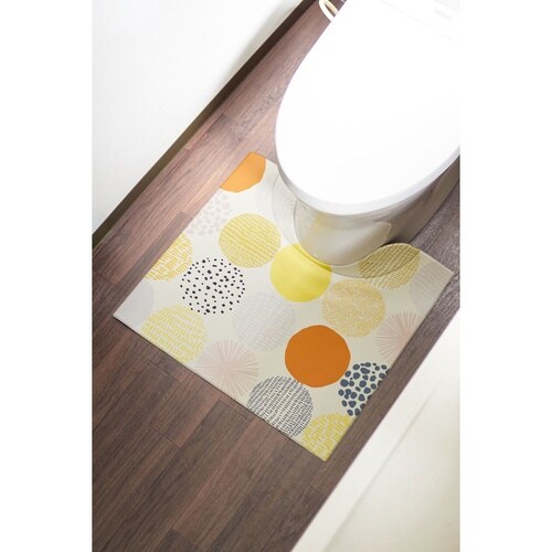 トイレマット 拭ける 55×60cm ドット