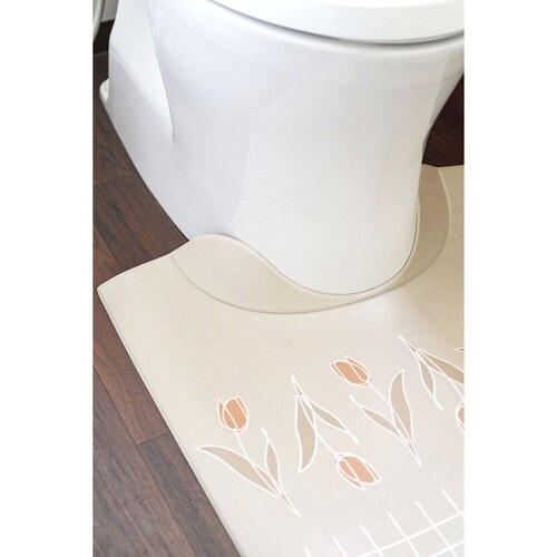 トイレマット 拭ける 55×60cm チューリップ