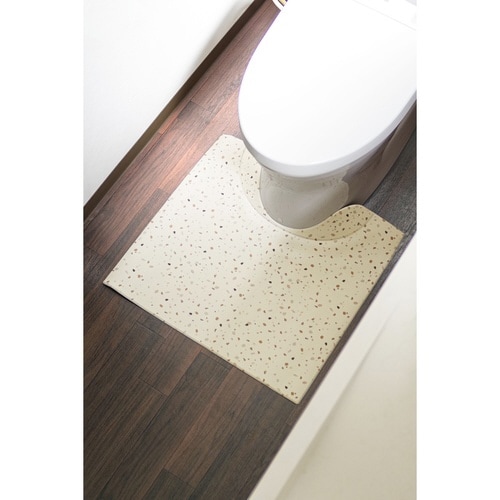 トイレマット 拭ける 55×60cm テラゾー