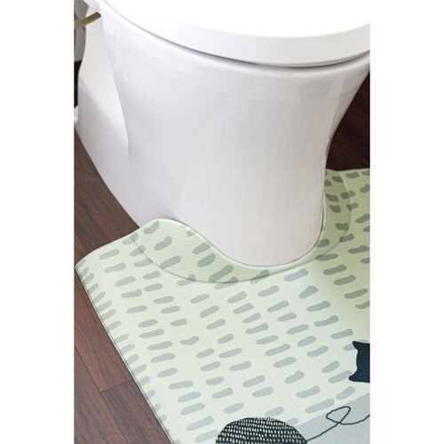トイレマット 拭ける 55×60cm シピ