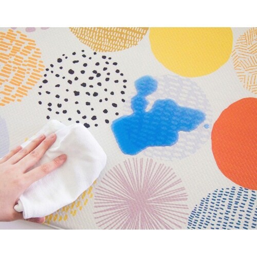 トイレマット 拭ける 80×60cm ドット×2