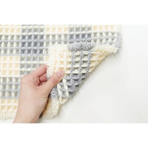 バスマット ワッフル 40×60cm グレー