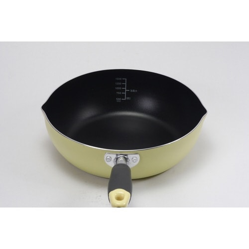 フライパン 22cm IH対応 イエロー