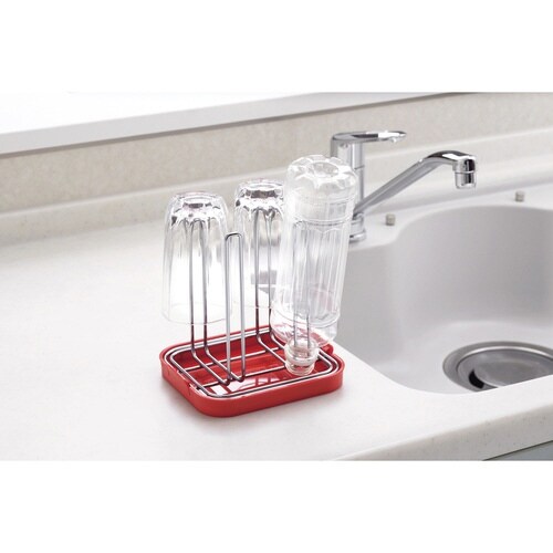 グラススタンド シンプルストレージ レッド