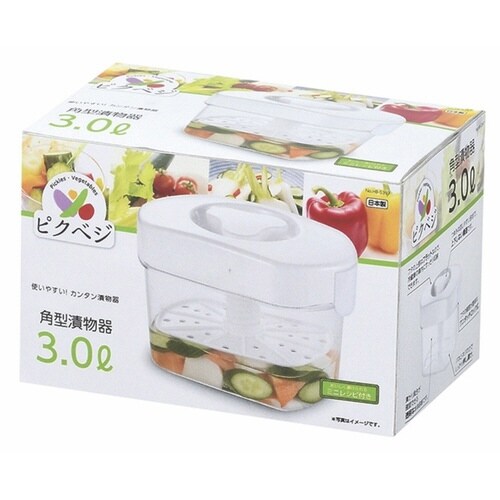 漬物容器 3L ピクベジ 角型漬物器
