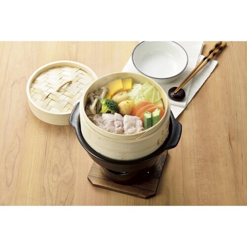 せいろ付き寄せ鍋 コンロセット 陶器製