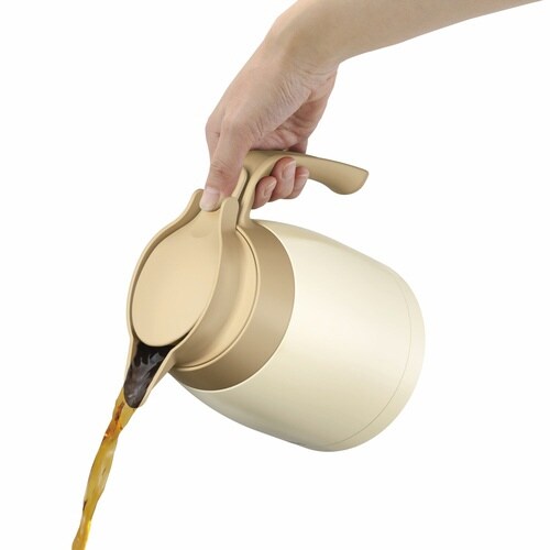 サーモス ポット 1L 保温 クリームホワイト