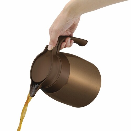 サーモス ポット 1L 保温 ブラウンゴールド