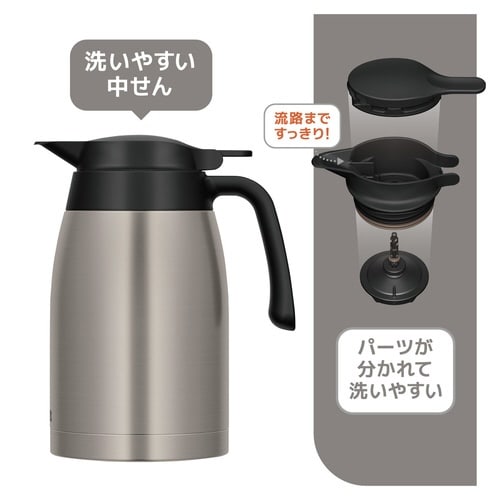 サーモス ポット 1.5L 保温 ステンレスマット