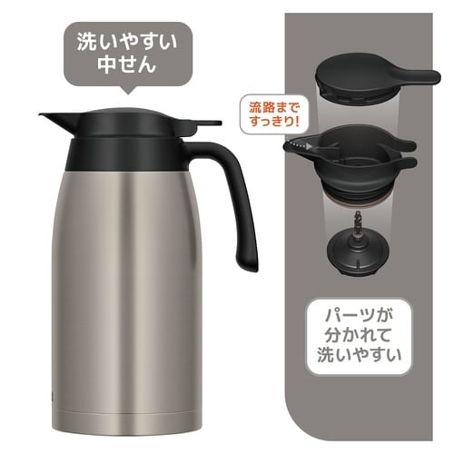 サーモス ポット 2L 保温 ステンレスマット