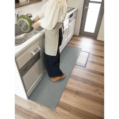 キッチンマット グレー×2