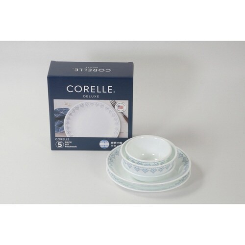食器 5点セット CORELLE パッチワーク