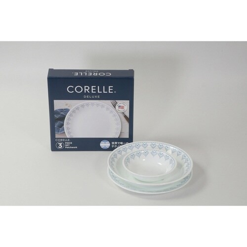 食器 3点セット CORELLE パッチワーク