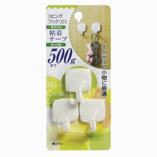 フック リビングフック(小) 粘着フック 3個入り