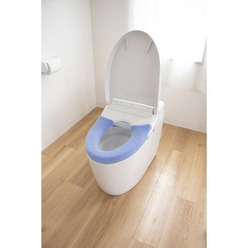 便座カバー やわらか便座カバー シーズ ブルー×2