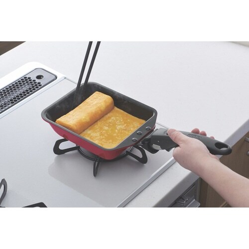 卵焼き器 玉子焼き器 IH対応 取っ手 レッド
