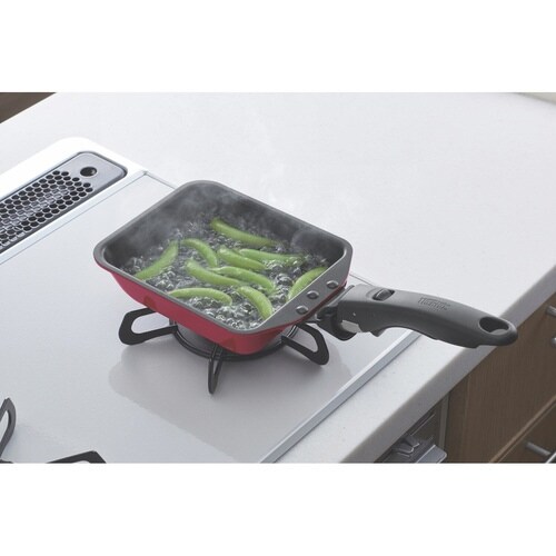 卵焼き器 玉子焼き器 IH対応 取っ手 レッド