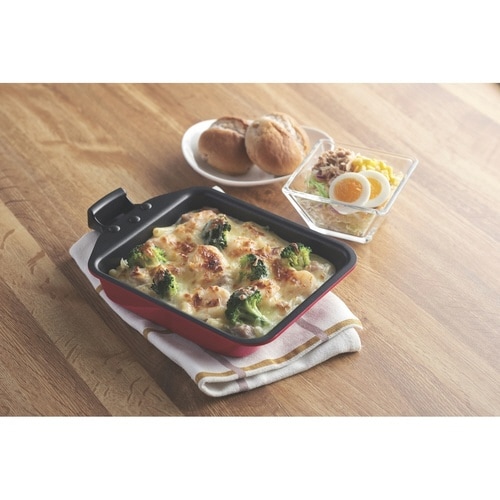 卵焼き器 玉子焼き器 IH対応 取っ手 レッド