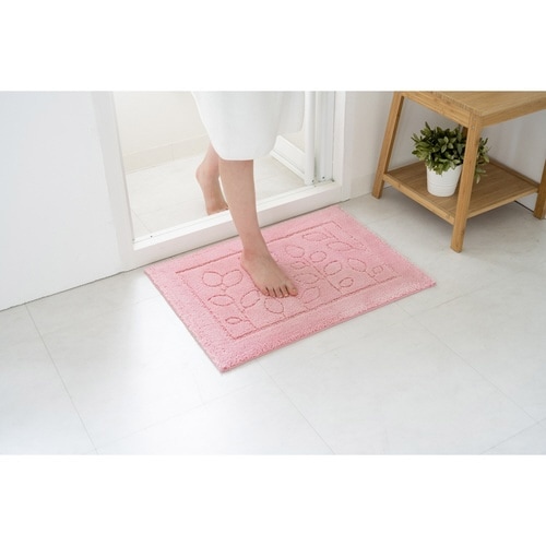 バスマット 乾度良好 ファイン ピンク