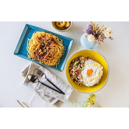 ボウル18cmLPalmパームイエロー×2