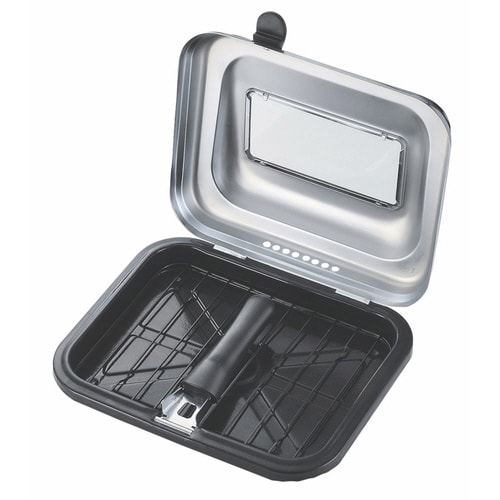 魚焼き器 IH対応 ホットグリル ガラス窓付き×2