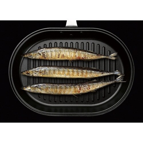魚焼き器 IH対応 グリルファン ガラス蓋付き