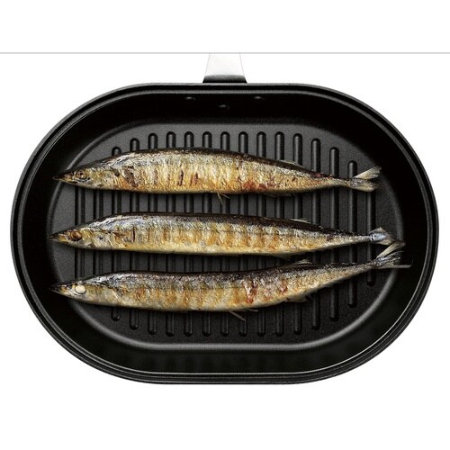 魚焼き器 IH対応 グリルファン ガラス蓋付き