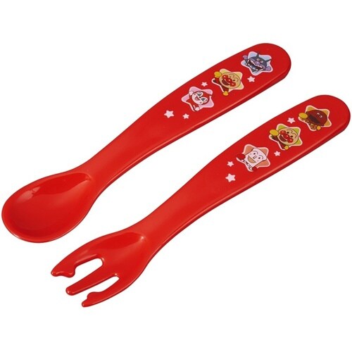スプーン フォーク セット 13cm レッド