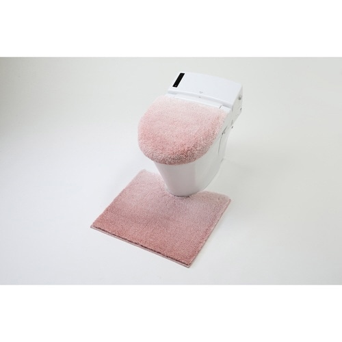 トイレ蓋カバー 兼用 グラデ スモークピンク×2