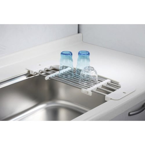 水切りラックアットアクア ステンレス製パイプ棚×2