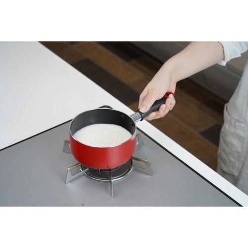 ミルクパン 14cm ガス火専用 レッド×2