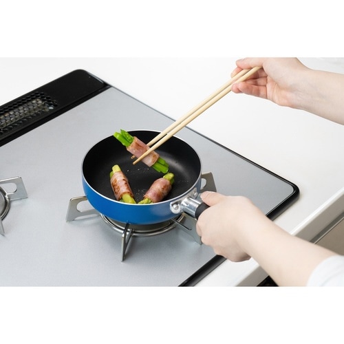 フライパン 16cm ガス火専用 ブルー