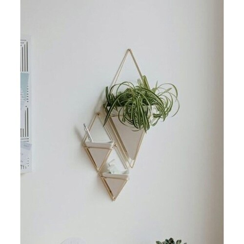 Umbra プランター ホワイト×ブラス×2