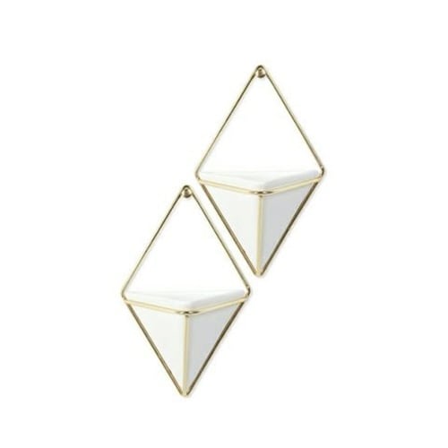 Umbra プランター ホワイト×ブラス×2