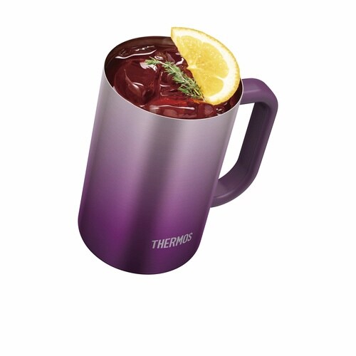 ビールジョッキ 600ml 真空断熱 パープル