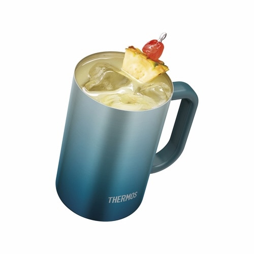 ビールジョッキ 600ml ブルーグリーン