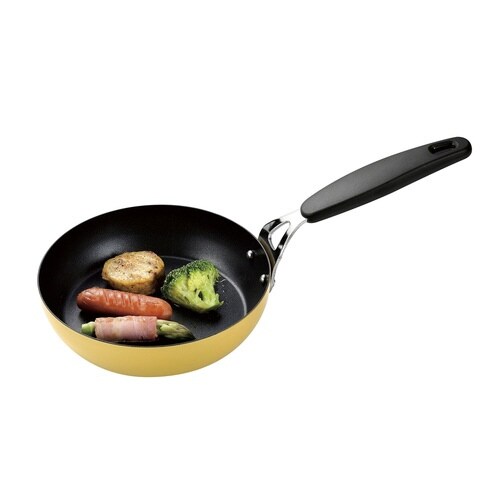 フライパン 16cm IH対応 鉄製 イエロー