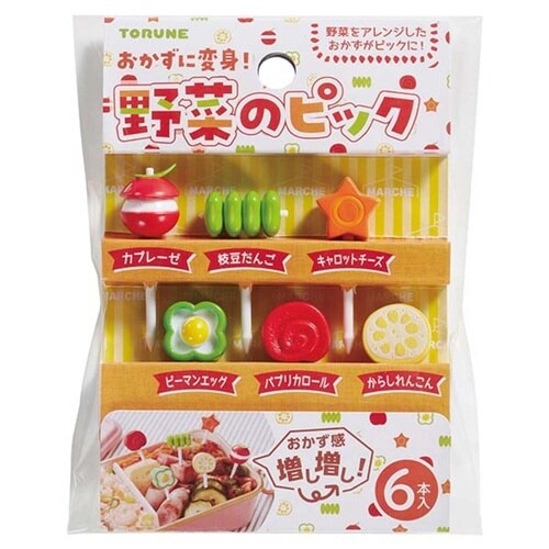 ピック 6本入り おかずに変身野菜のピック