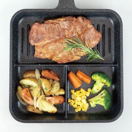 フライパン IH対応 仕切り付き トリプルパン