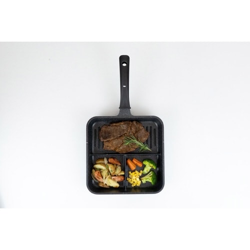 フライパン IH対応 仕切り付き トリプルパン