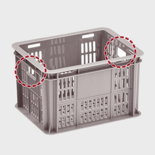 バスケット 樹脂と暮らす R100 グレー×2